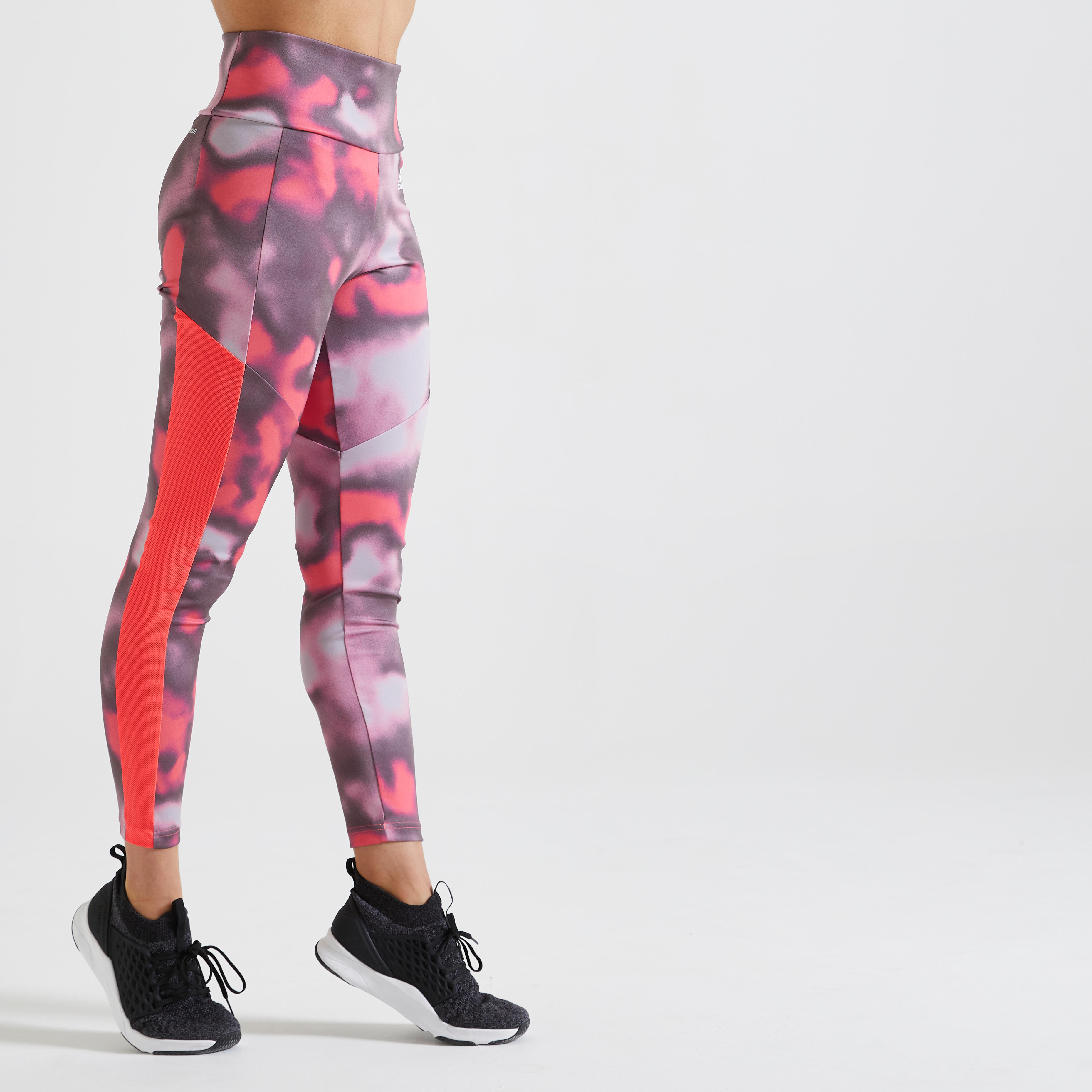 Legging voor cardiofitness dames roze print Legging voor cardiofitness dames roze print
